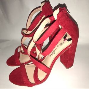 Red Strap Heels